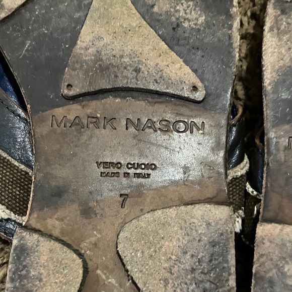 Mark Nason Los Angelos Made In Italy Dark Brown Leather Sandals w/ Dragon Design main image 8